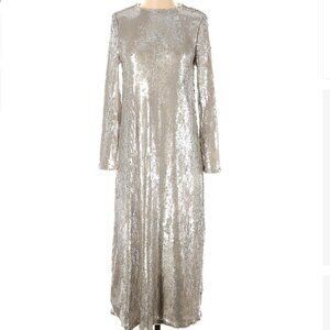 Zara Silver Sequin Dress, Sz S